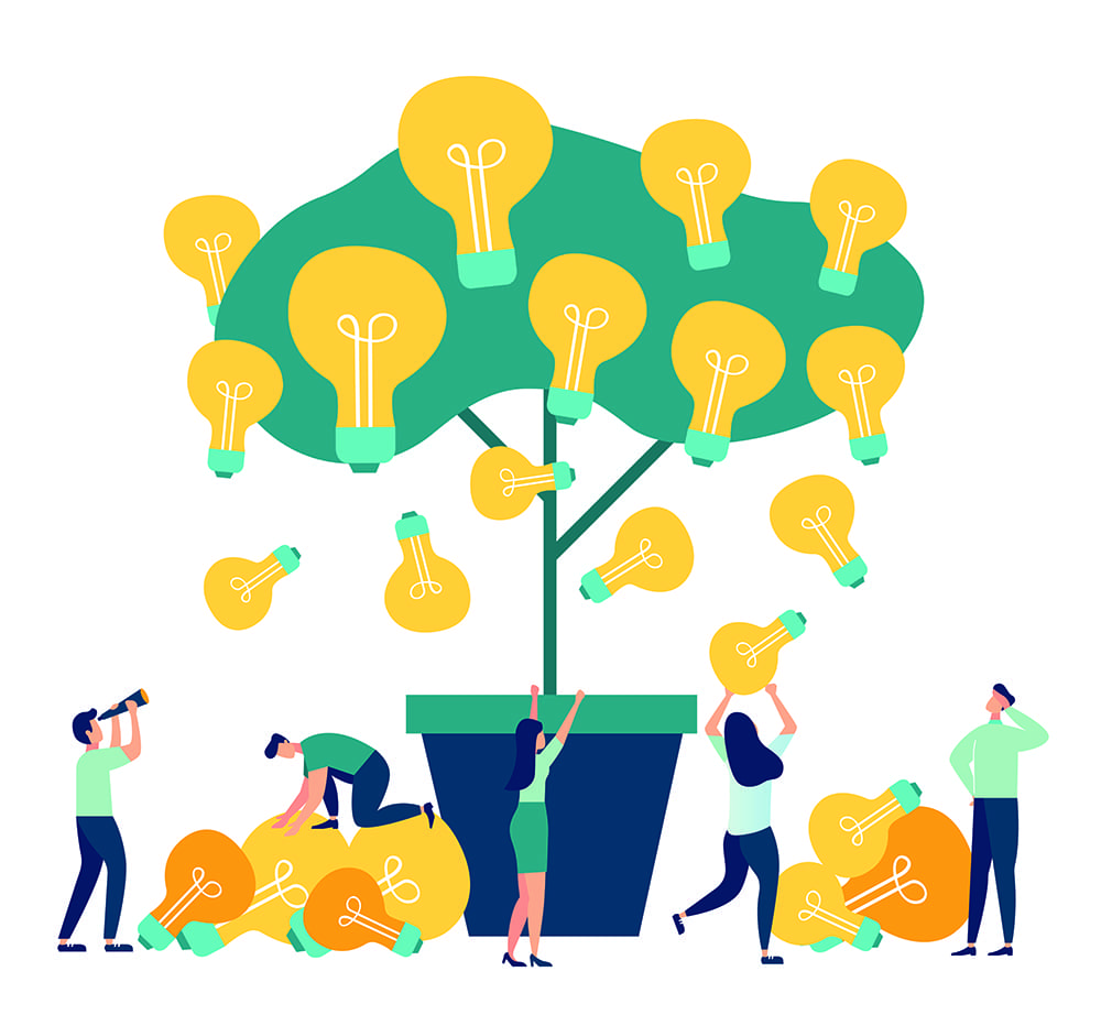 Samen dromen omzetten in doelen, illustratie Koene en Co